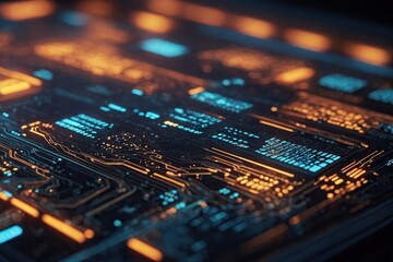 Obraz premium Digital pixelated or bit patterns symbolizing data and communication.