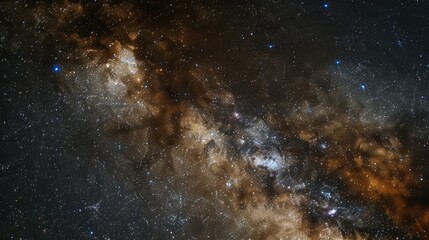 Fototapeta premium The night sky is filled with stars, nebulas and galaxies