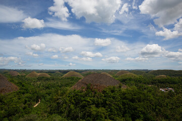 view of the chocolate hills Bohal Panglao Philippine