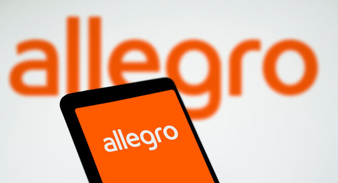 Dhaka, BD- 29 May 2024: Allegro logo is displayed on smartphone.