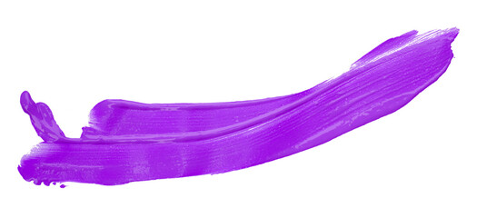 Purple brush strokes isolated on transparent background.