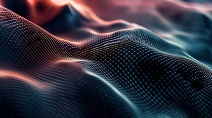 Geometric polygonal mesh lines background in abstract technology