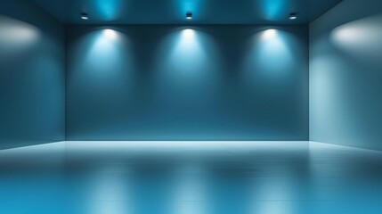 Feature your product or artwork on this light blue gradient floor backdrop blue room studio