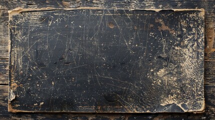Naklejka premium Vintage Vintage Distressed Paper Cardboard Photo Card. Marked Rough Grunge Shabby Scratched Texture. Distressed Overlay Surface for Collage. Weighs .18 oz. The Vintage Photo Card comes in a black