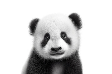 Fototapeta premium Baby panda portrait. Generative AI illustration