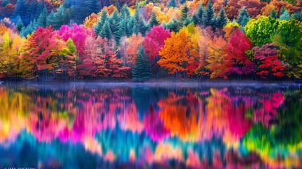 Tranquil Serenity: Reflective Beauty of a Still Lake Captured in Pristine Calmness - Perfect Harmony with Nature's Peaceful Symphony