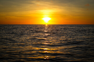 sunset over the ocean