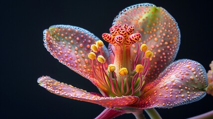 Close up of a rare flower with large pistils highlighting eco conscious floral craftsmanship