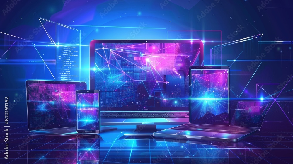 Poster web design for multiple platforms, including responsive internet sites. designing mobile interfaces 
