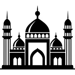 Mosque silhouette vector illustration 