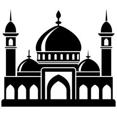 Mosque silhouette vector illustration 