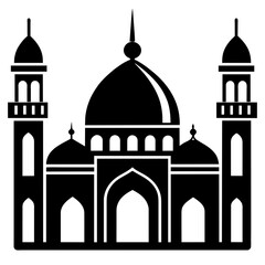 Mosque silhouette vector illustration 