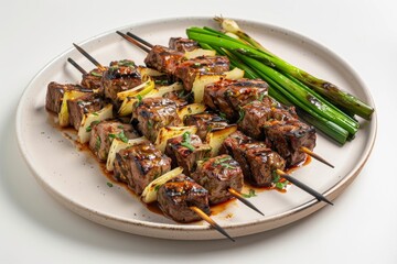 Fototapeta premium Irresistible Argentinean Skewers with Sherry Vinegar Sauce