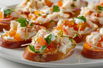Luxurious Arctic Circle Crab Crostini with Pristine Ocean Harvest