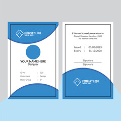 Clean Modern Employee Id Card Design