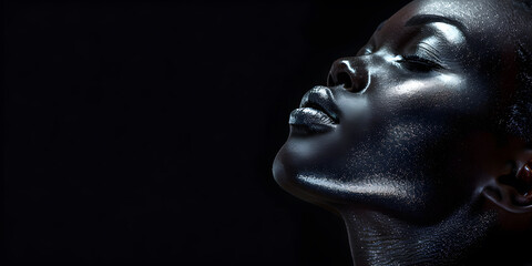 Black Woman for Cosmetics Advertising