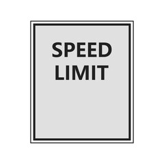 Blank speed limit sign