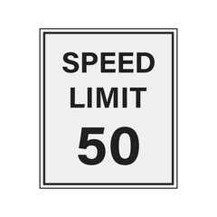 Obraz premium Speed limit 50