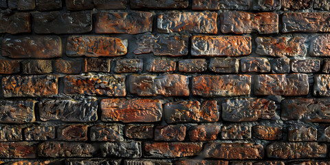 Rustic Brick Wall: A textured brick wall, adding a cozy and industrial touch to the room