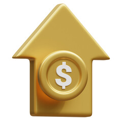  up arrow 3d, 3d icon, 3d illustration, style, render, rendering, Suitable for website, mobile app, print, presentation, infographic and any other project.