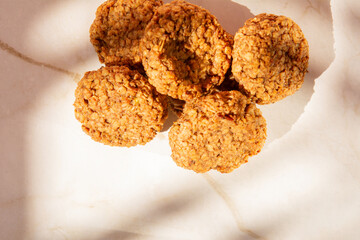 Homemade banana oatmeal cookies gluten dairy free vegan