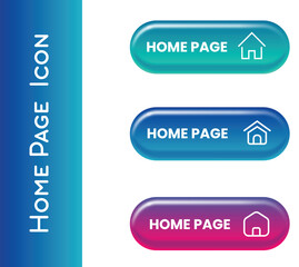 Set of vector modern trendy buttons. Trendy colors and send button, document, download, delete home page button design set.