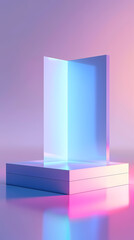 3D rendering of a minimalist podium