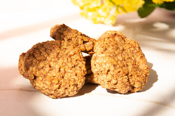 Homemade banana oatmeal cookies gluten dairy free vegan