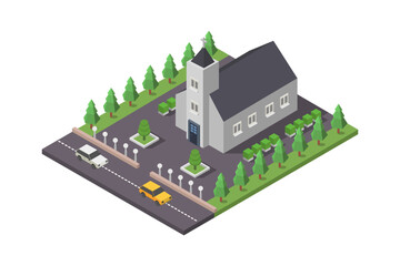 Isometric church