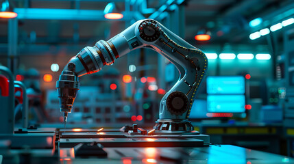 The robotic arm is a versatile tool that can be used in a variety of industrial applications. It is capable of performing repetitive tasks with high precision and speed.