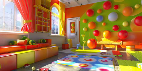 Kids' Wall Decor: A selection of fun and interactive wall decor designs specifically tailored for children's rooms, including wall stickers, decals, and personalized artwork