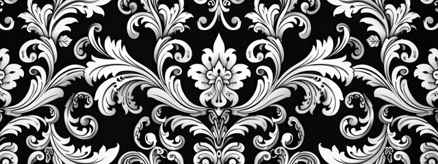 A sophisticated, black and white background with elegant patterns.