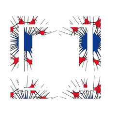 Strahlenrahmen, Vektor, Farben ,rot, blau,