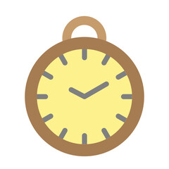 Pocket Watch Flat Icon Design