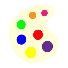 Fototapeta premium Color Palette Flat Icon Design