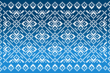 Fototapeta premium Traditional ethnic motifs ikat geometric fabric pattern cross stitch.Ikat embroidery Ethnic oriental Pixel brown background. Abstract,vector,illustration. Texture,scarf,decoration,wallpaper.
