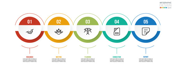 Timeline chart business infographic template.
