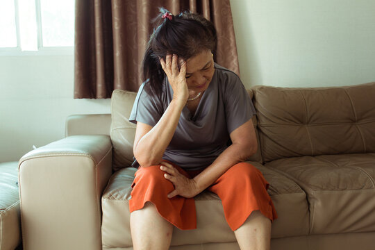 asian woman suffering from mental health feel sad
