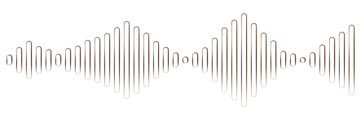 Modern sound wave equalizer. Waves of the equalizer isolated on pink background. Vector illustration