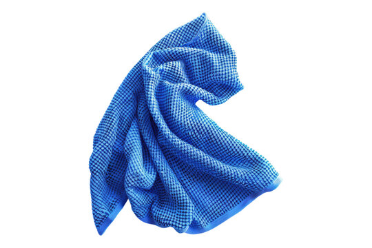 Blue huck surgical towel isolated on transparent background