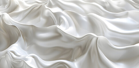 Obraz premium 3d liquid milk wavy texture background