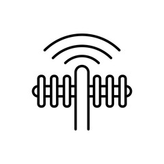 Antenna outline icons, minimalist vector illustration ,simple transparent graphic element .Isolated on white background