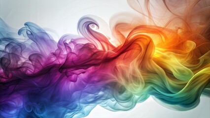 Fototapeta premium Abstract Smoke: Wispy, colorful smoke trails forming intricate patterns, perfect for a mysterious and dynamic abstract background. 