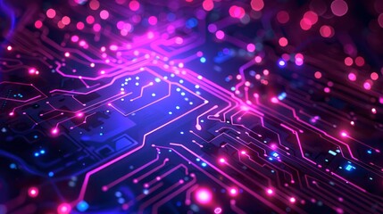 Abstract circuit cyberspace design created.