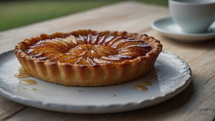 Tarte Tatin - Upside-down caramelized apple tart.