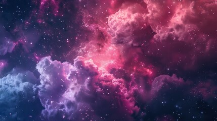 Naklejka premium Abstract starlight and pink and purple clouds stardust, blink, background, presentation, star, concept, magazine, powerpoint, website, marketing