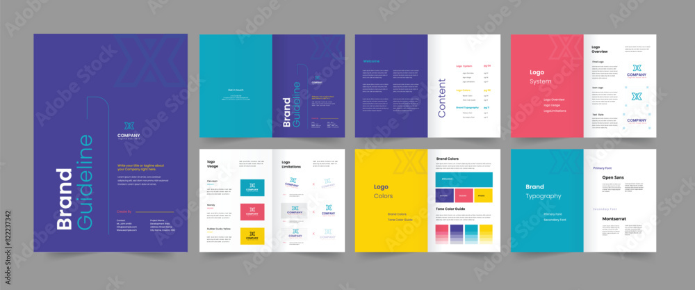 Wall mural brand guideline also manual guidelines template