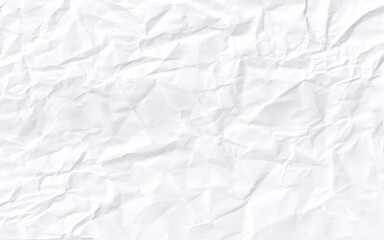 Recycled crumpled white paper texture or paper background for design with copy space for text or image