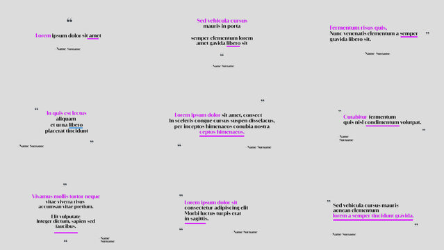 Trendy Influencer Quotes Titles Animation