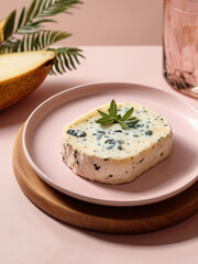 Blue cheese on the table 
